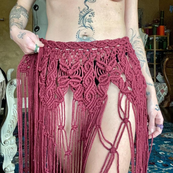 Handmade Macramé GoodVibeGoda Skirt - Picture 9 of 13